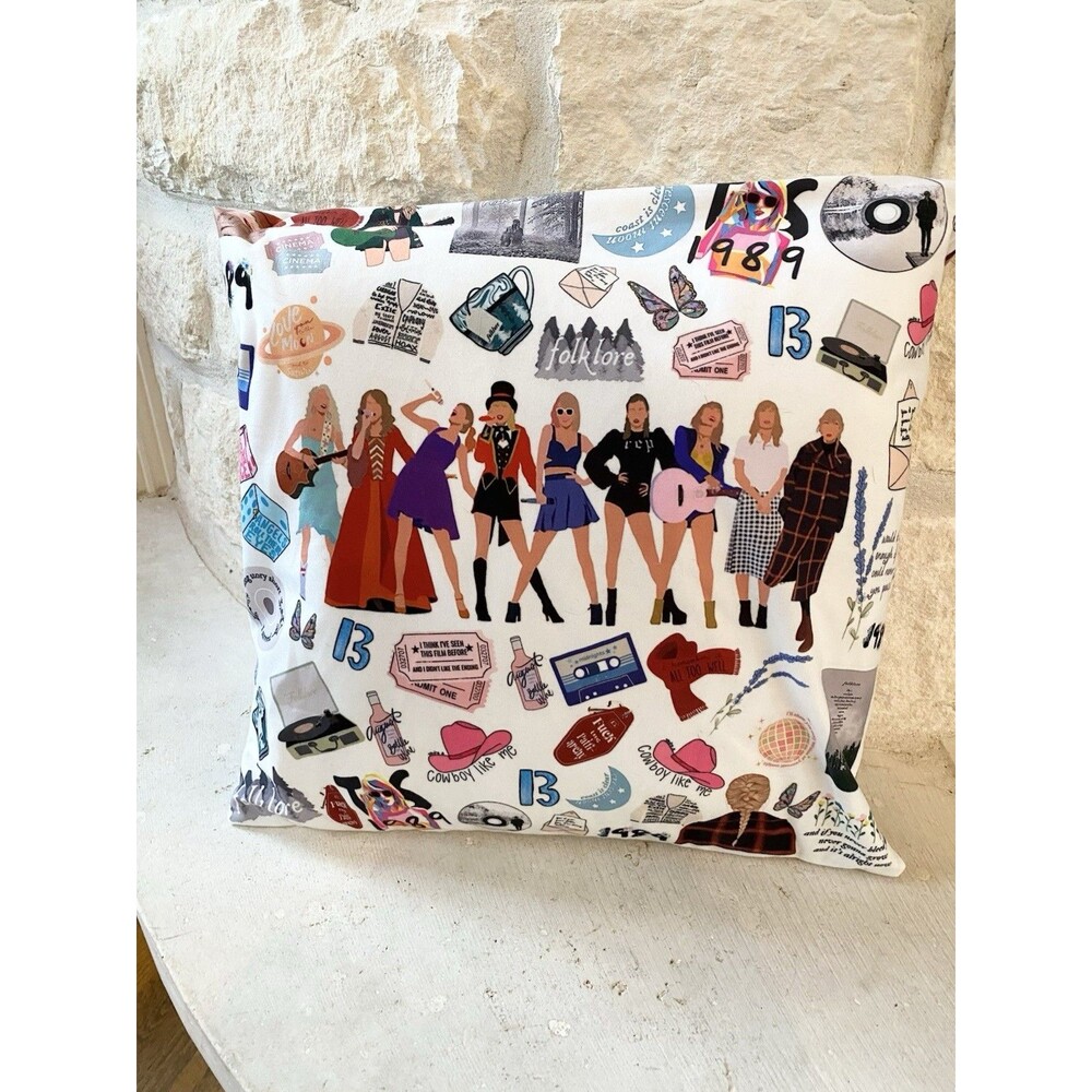 Taylor Swift Throw Pillow Dorm Bedroom 1989 Folklore By Well Made‎